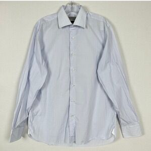 Canali Dress Canali Exclusive 200/2 Egyptian Cotton Dress Shirt Blue 41/16